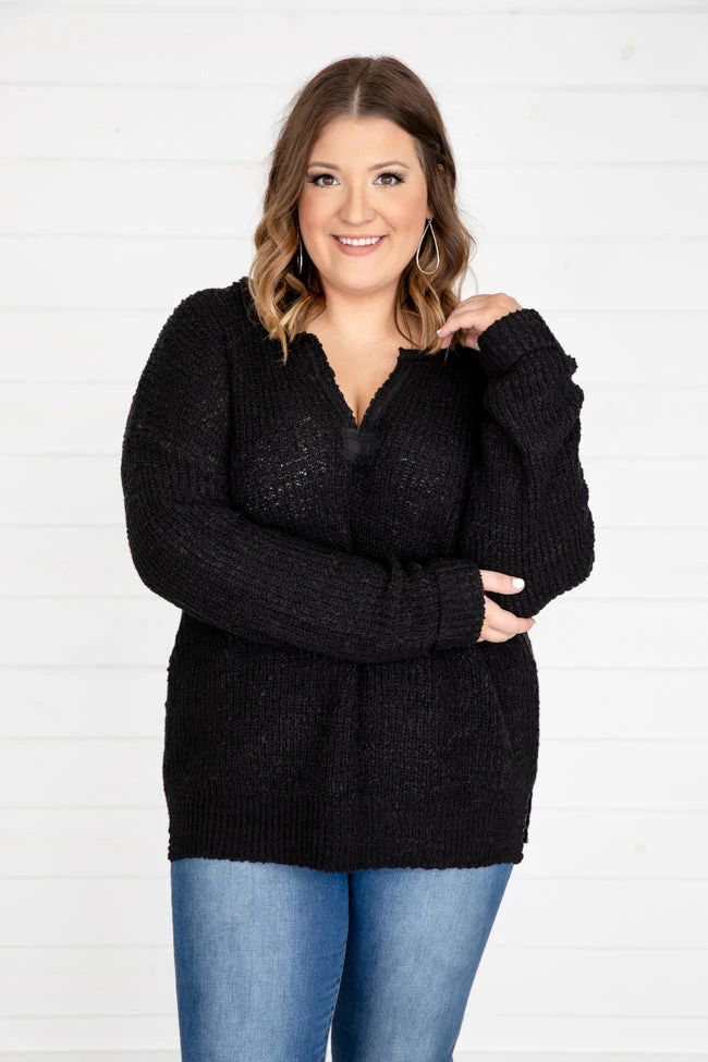 Hot Sale ❤️ Pink Lily This Time Around Black Sweater FINAL SALE ⌛ - Image 16