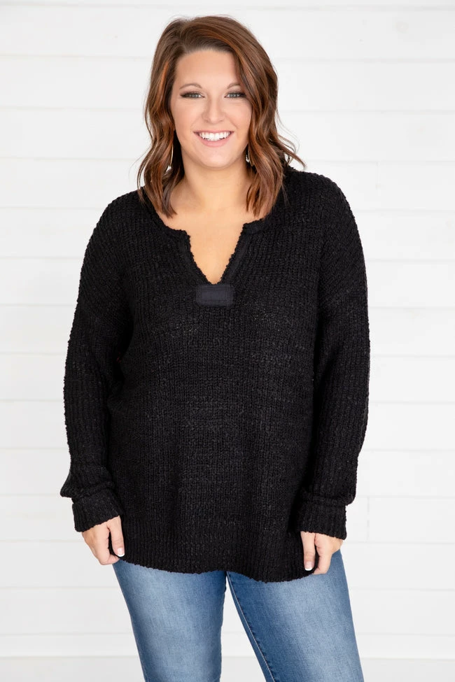 Hot Sale ❤️ Pink Lily This Time Around Black Sweater FINAL SALE ⌛ - Image 8