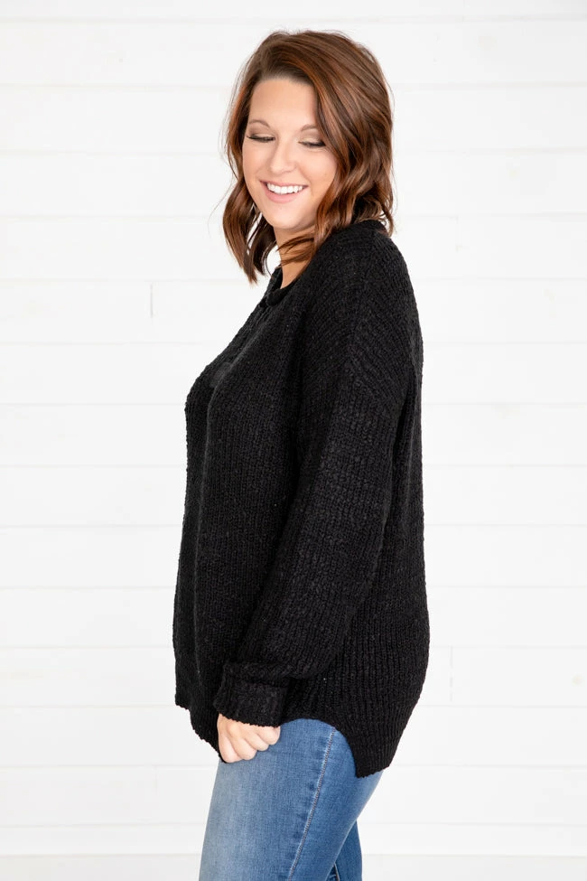 Hot Sale ❤️ Pink Lily This Time Around Black Sweater FINAL SALE ⌛ - Image 10