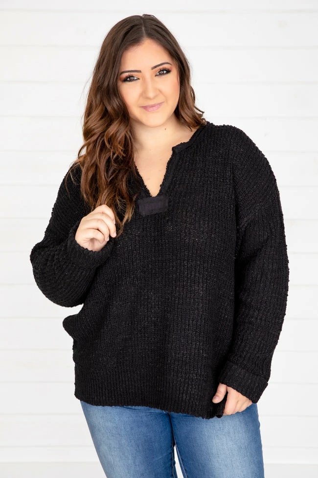 Hot Sale ❤️ Pink Lily This Time Around Black Sweater FINAL SALE ⌛ - Image 12