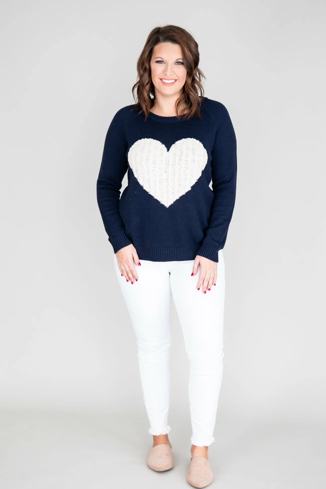 Best reviews of 🎉 Pink Lily Dearest Hearts Navy Sweater FINAL SALE 🎁 - Image 12