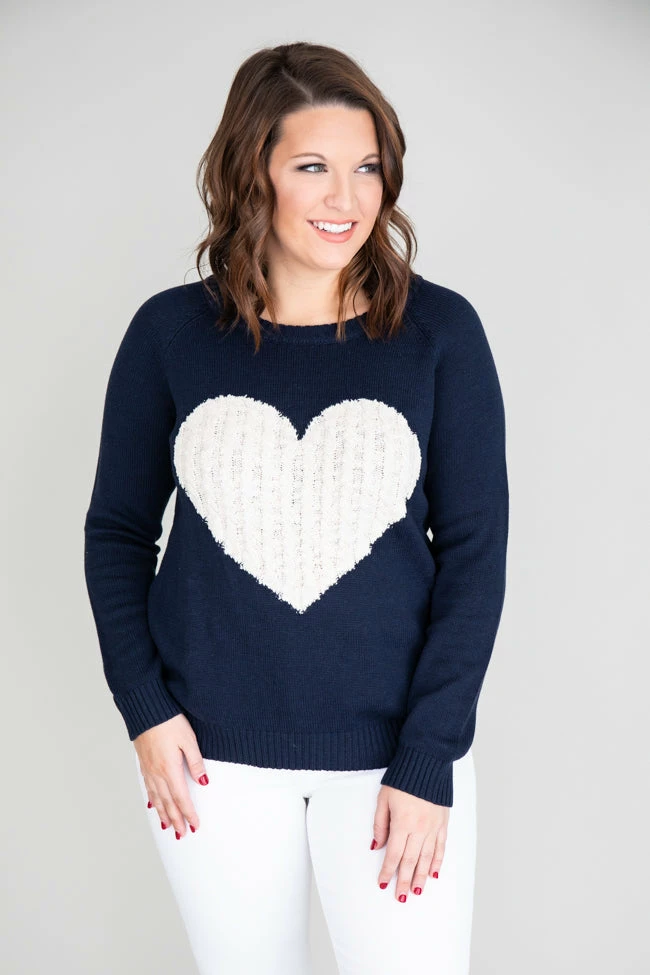 Best reviews of 🎉 Pink Lily Dearest Hearts Navy Sweater FINAL SALE 🎁 - Image 11