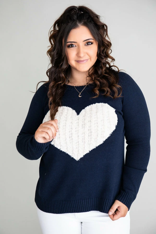 Best reviews of 🎉 Pink Lily Dearest Hearts Navy Sweater FINAL SALE 🎁 - Image 15