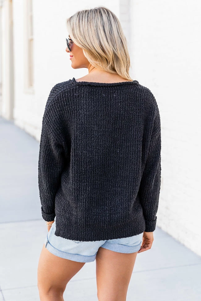 Hot Sale ❤️ Pink Lily This Time Around Black Sweater FINAL SALE ⌛ - Image 7