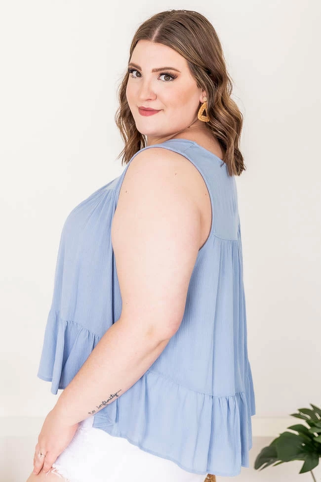 Coupon ๐ Pink Lily Breathless Dreaming Tiered Blue Tank FINAL SALE ๐ - Image 20