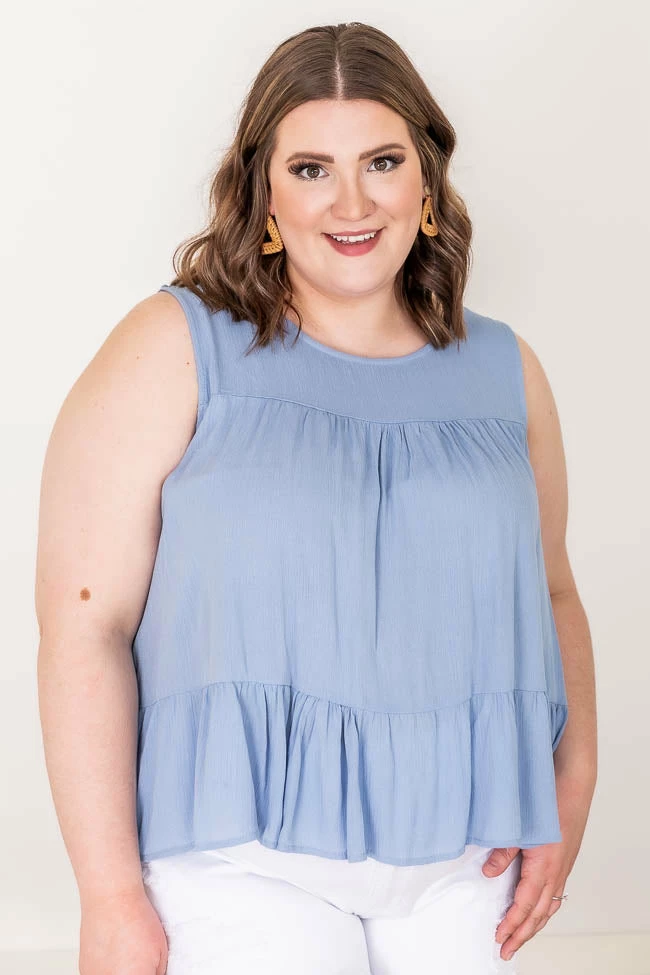 Coupon ๐ Pink Lily Breathless Dreaming Tiered Blue Tank FINAL SALE ๐ - Image 19