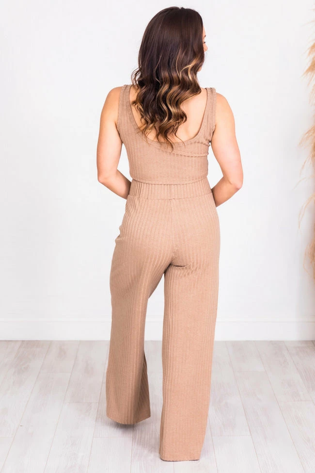 Hot Sale ⌛ Pink Lily Saving Grace Cropped Ribbed Taupe Tank FINAL SALE 🔔 - Image 8