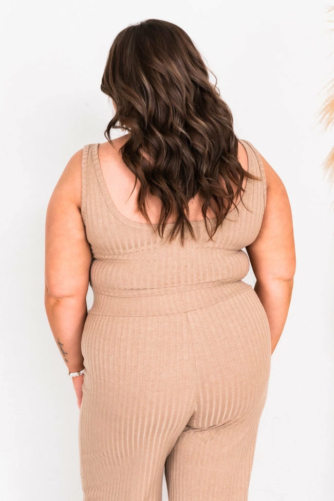 Hot Sale ⌛ Pink Lily Saving Grace Cropped Ribbed Taupe Tank FINAL SALE 🔔 - Image 14