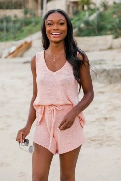 Budget ๐ Pink Lily Wonder Often Blush Sweater Tank FINAL SALE โค๏ธ