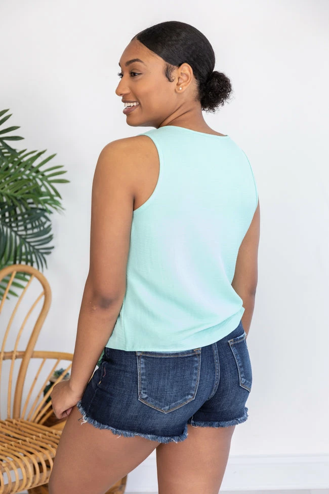 Discount ✨ Pink Lily My Only Reason Button Tie Up Seafoam Tank FINAL SALE 🤩 - Image 15