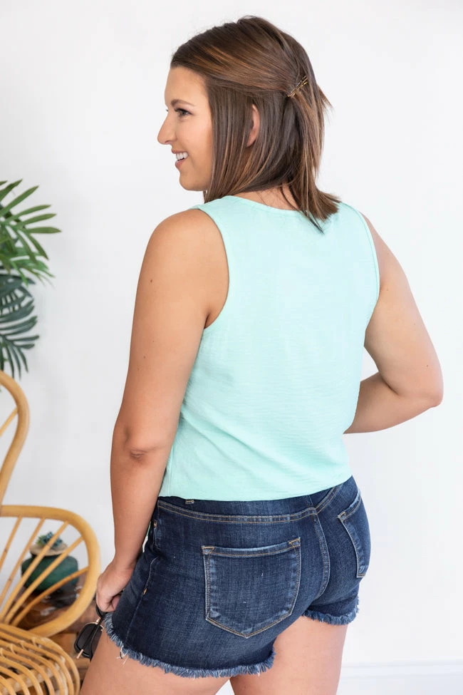 Discount ✨ Pink Lily My Only Reason Button Tie Up Seafoam Tank FINAL SALE 🤩 - Image 11