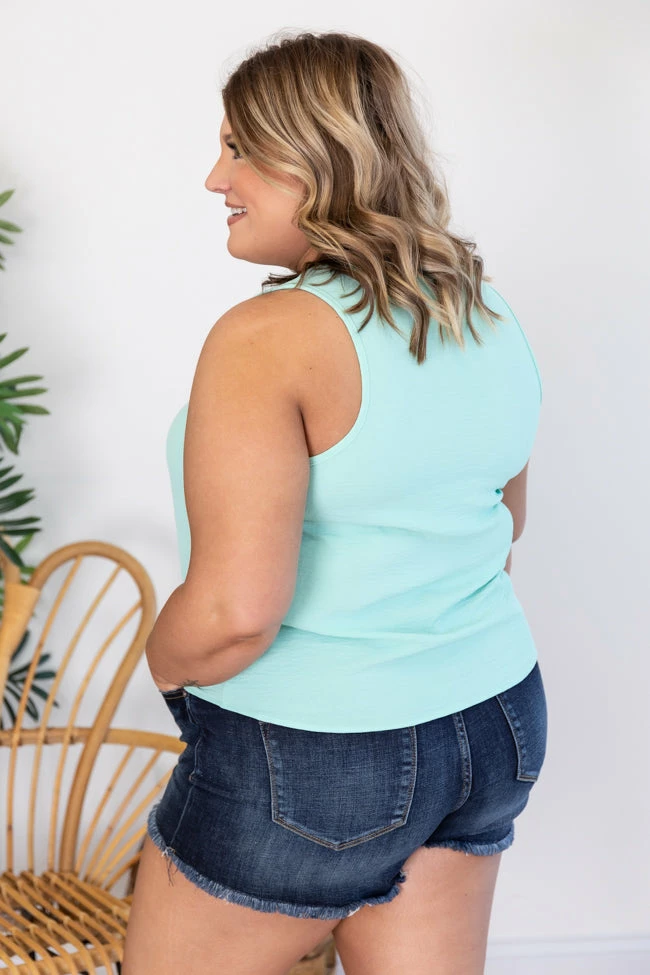 Discount ✨ Pink Lily My Only Reason Button Tie Up Seafoam Tank FINAL SALE 🤩 - Image 19