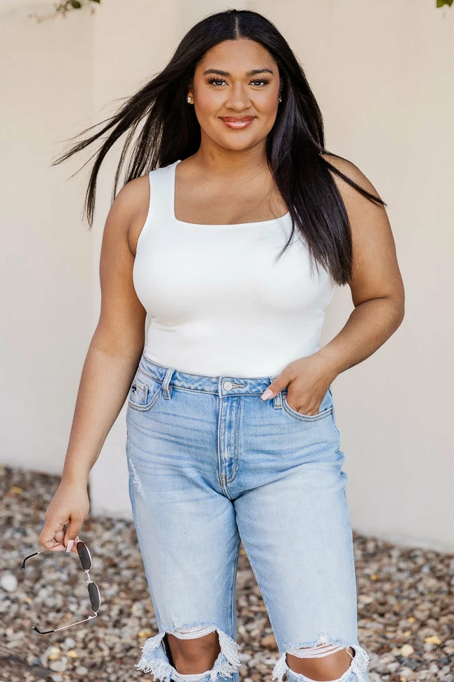 Best Sale 🔔 Pink Lily Everlasting Hope White Bodysuit 🎁 - Image 2