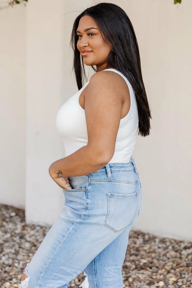 Best Sale 🔔 Pink Lily Everlasting Hope White Bodysuit 🎁 - Image 3