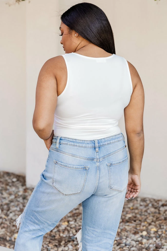 Best Sale 🔔 Pink Lily Everlasting Hope White Bodysuit 🎁 - Image 4