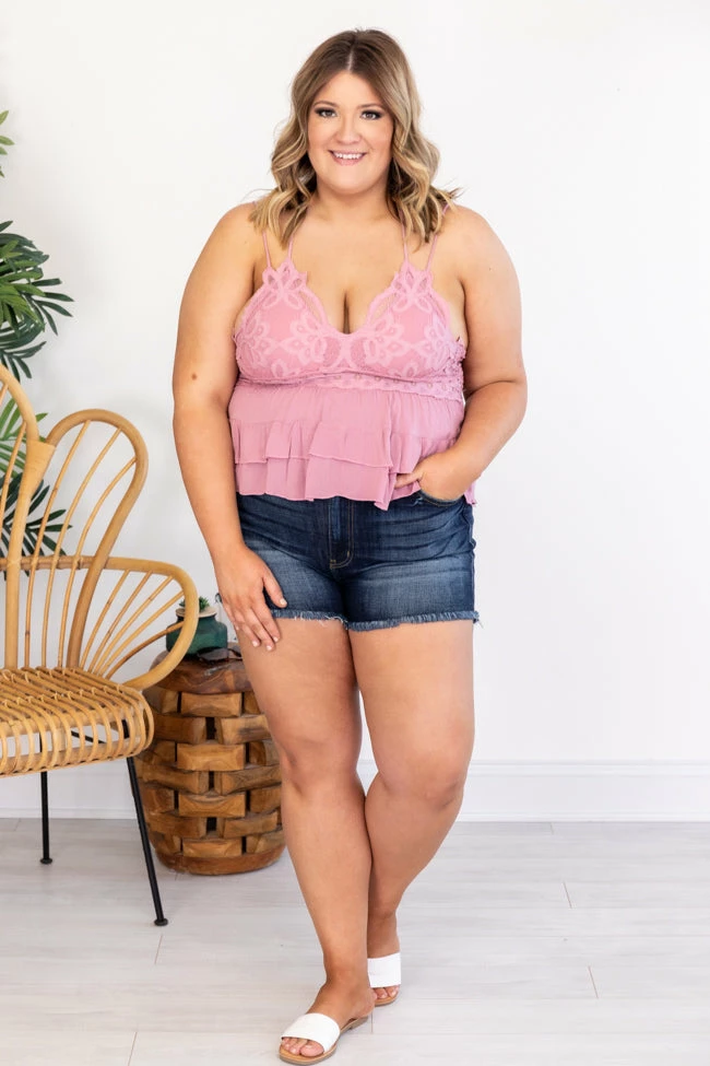 Coupon โญ Pink Lily True Passion Rose Lace Tiered Tank FINAL SALE ๐ - Image 17