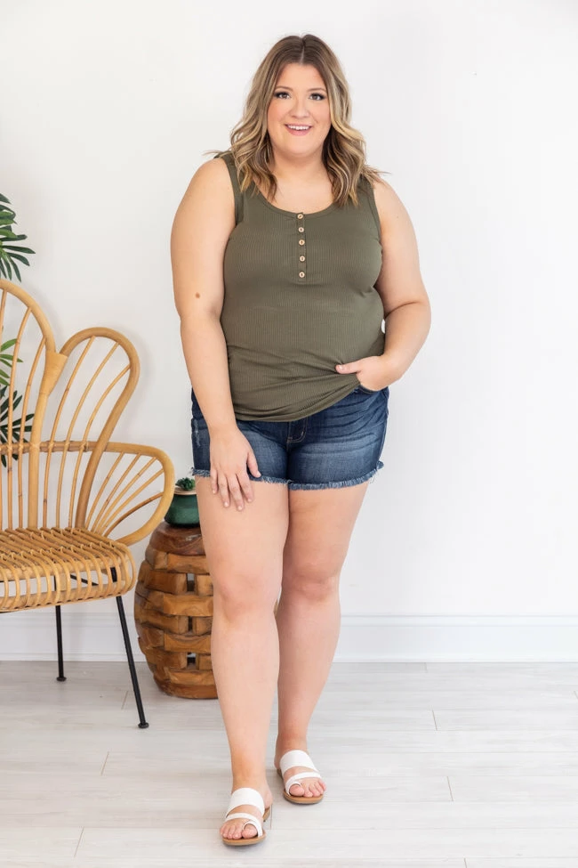 Cheap ๐ Pink Lily Grand Appreciation Green Ribbed Henley Tank FINAL SALE ๐ - Image 15