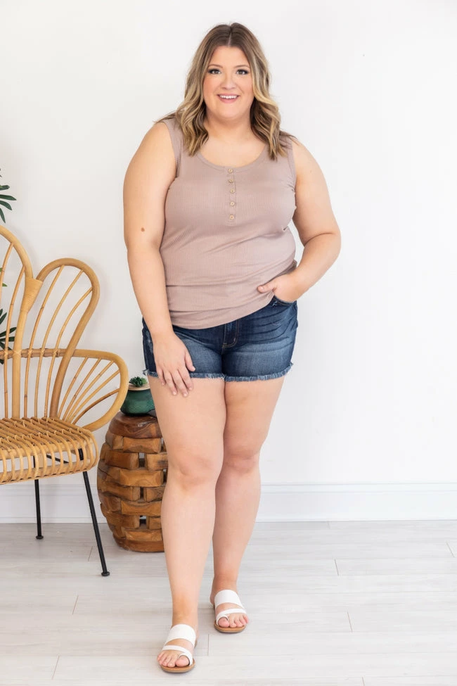 Promo 🧨 Pink Lily Grand Appreciation Beige Ribbed Henley Tank 🥰 - Image 14