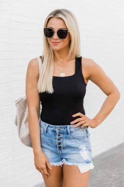 Cheap 🎁 Pink Lily Everlasting Hope Black Bodysuit 🤩