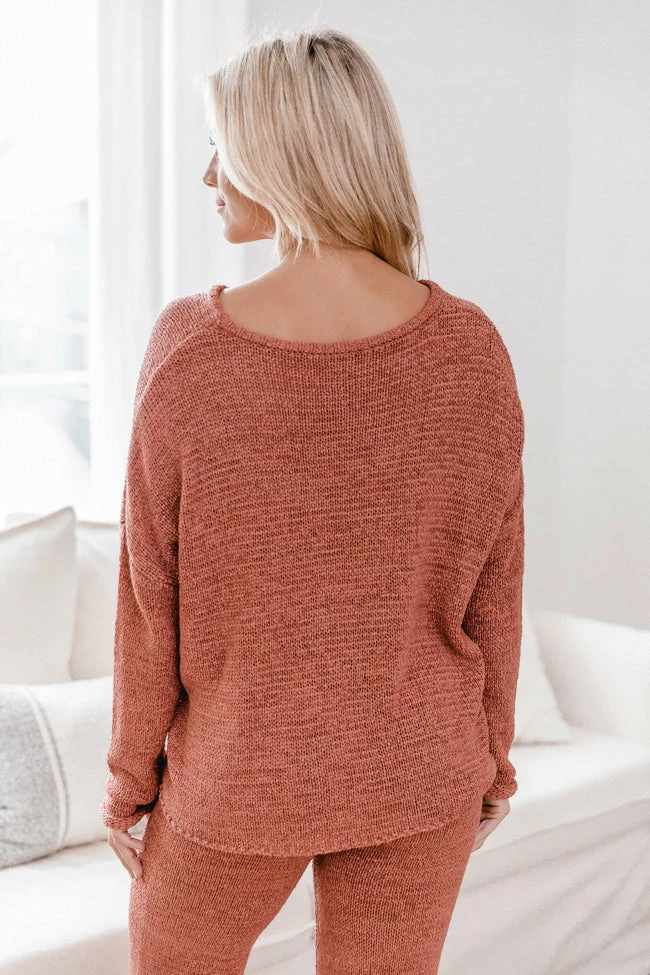 Best Sale ๐ Pink Lily Wonder Often Terracotta Sweater FINAL SALE ๐ - Image 8