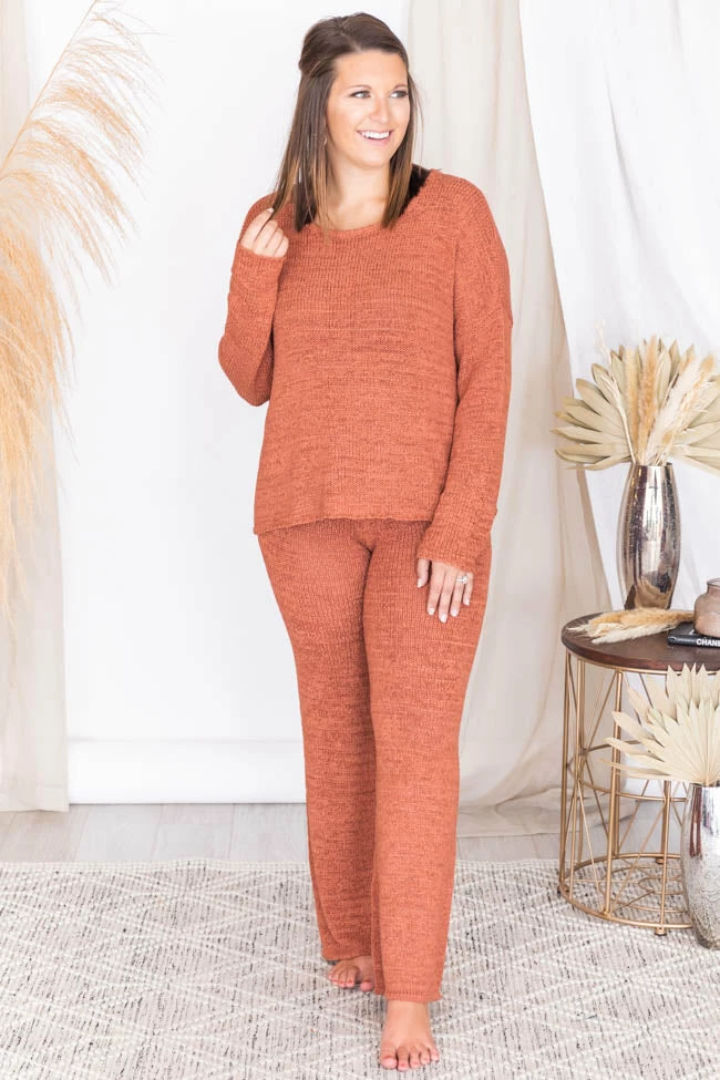 Best Sale ๐ Pink Lily Wonder Often Terracotta Sweater FINAL SALE ๐ - Image 9