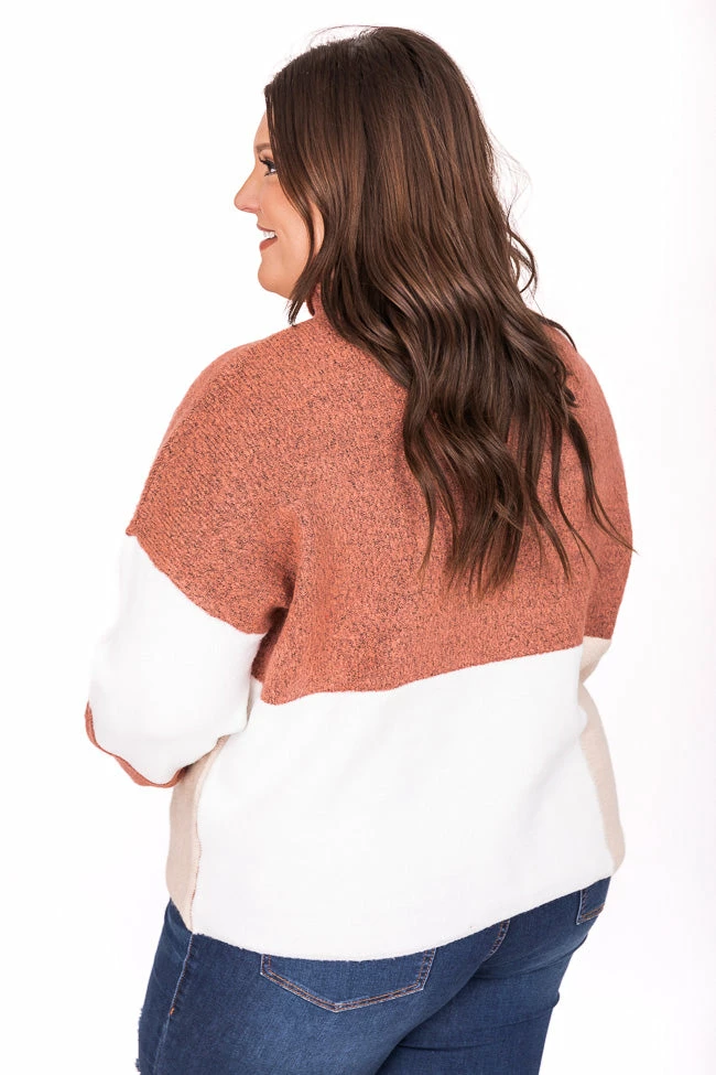 Best reviews of ✔️ Pink Lily Distracted Love Pink Colorblock Mock Neck Sweater FINAL SALE 😉 - Image 16