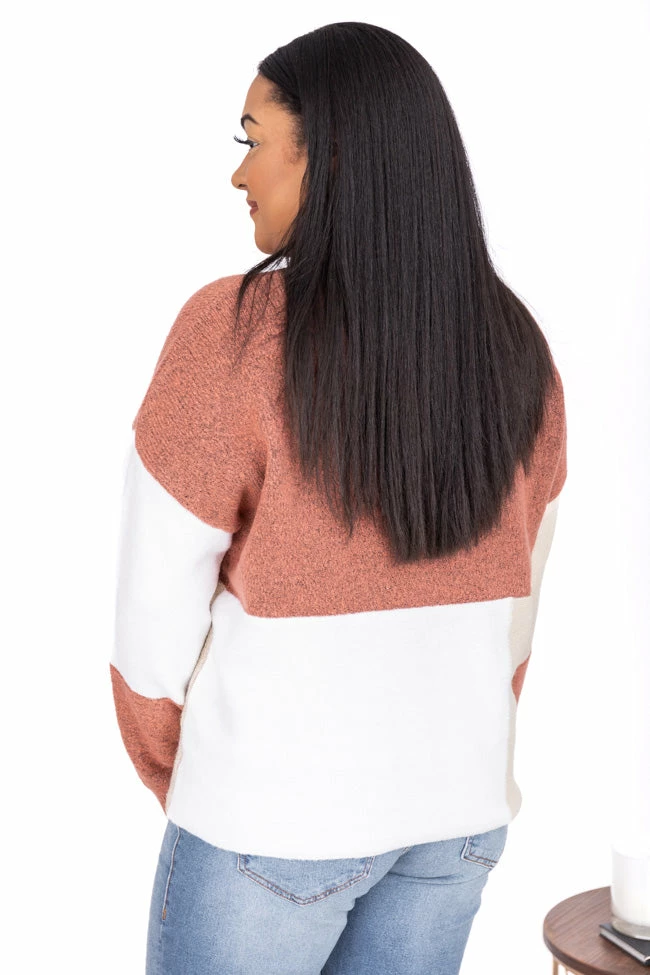 Best reviews of ✔️ Pink Lily Distracted Love Pink Colorblock Mock Neck Sweater FINAL SALE 😉 - Image 13