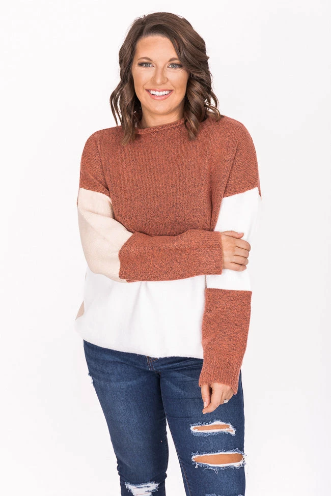 Best reviews of ✔️ Pink Lily Distracted Love Pink Colorblock Mock Neck Sweater FINAL SALE 😉 - Image 8