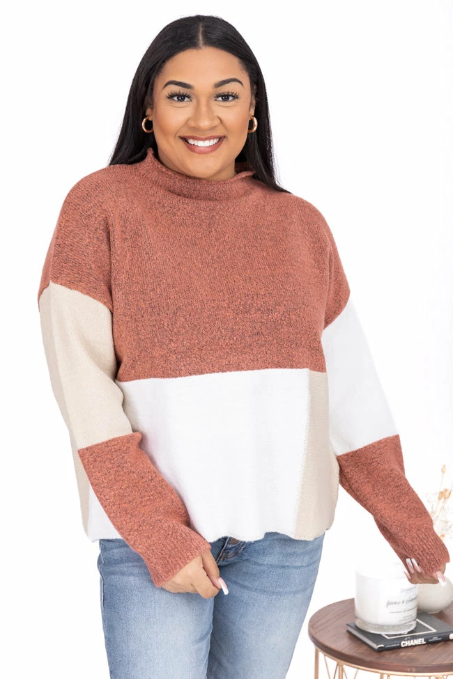 Best reviews of ✔️ Pink Lily Distracted Love Pink Colorblock Mock Neck Sweater FINAL SALE 😉 - Image 12