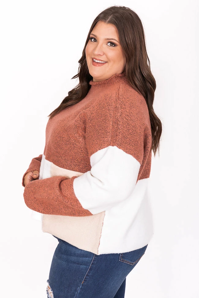 Best reviews of ✔️ Pink Lily Distracted Love Pink Colorblock Mock Neck Sweater FINAL SALE 😉 - Image 15