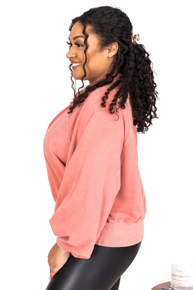 Discount ๐ฏ Pink Lily You And Me Mauve Acid Wash Button Up Pullover ๐ - Image 13