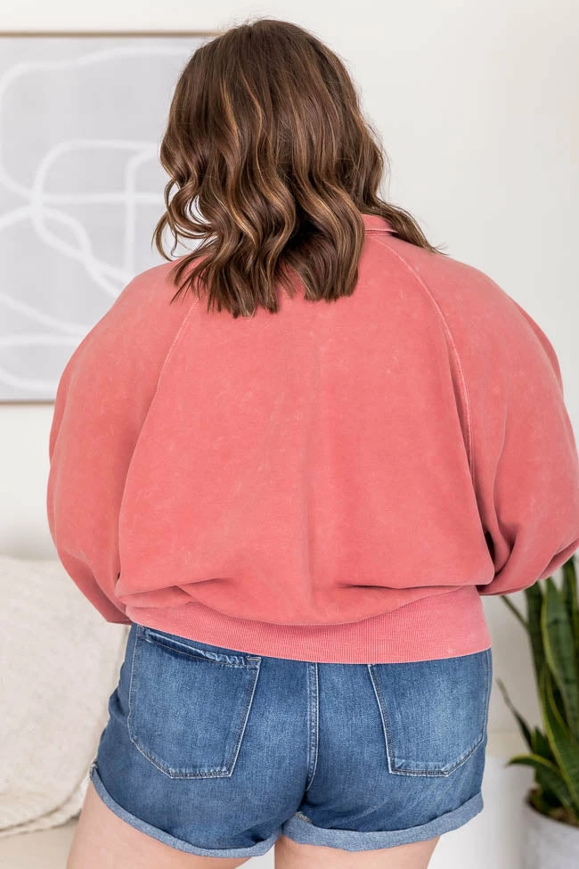 Discount ๐ฏ Pink Lily You And Me Mauve Acid Wash Button Up Pullover ๐ - Image 17