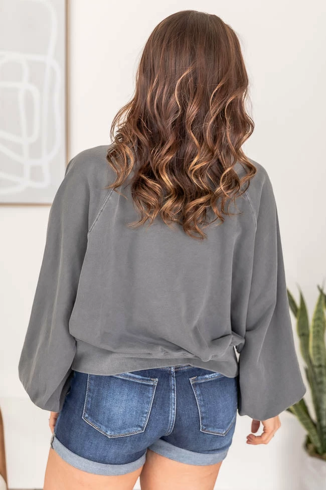 Cheapest 😉 Pink Lily You And Me Charcoal Acid Wash Button Up Pullover FINAL SALE 👏 - Image 13