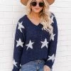 Outlet 🎉 Pink Lily Above Standard Navy Star Sweater ⭐