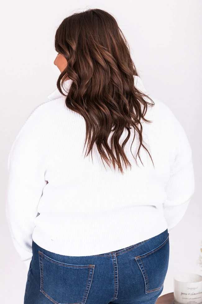 Hot Sale ๐ Pink Lily In The Daylight Ivory Quarter Zip Sweater FINAL SALE ๐ - Image 22