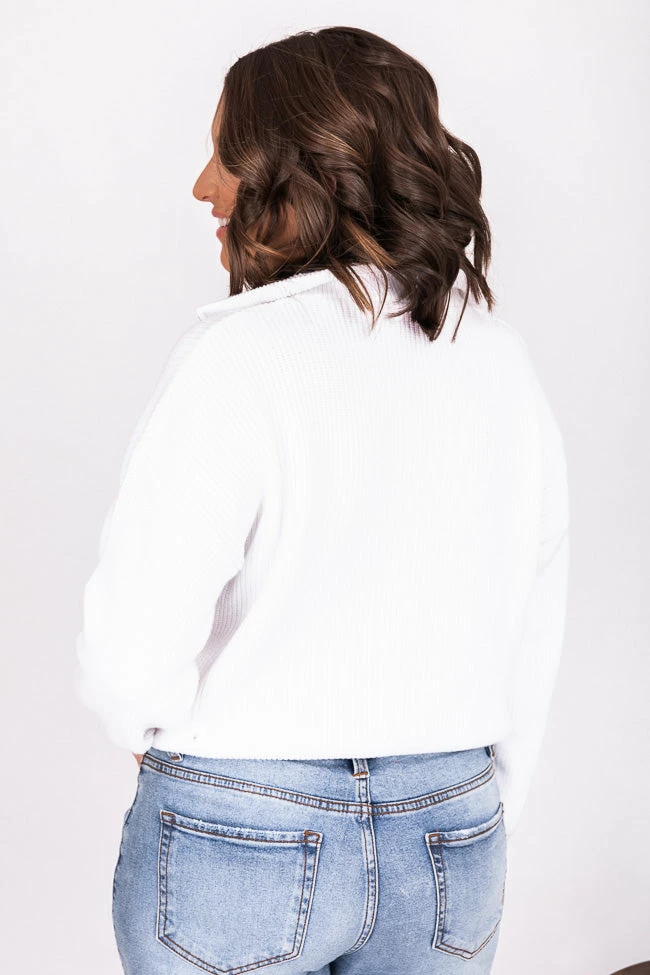 Hot Sale ๐ Pink Lily In The Daylight Ivory Quarter Zip Sweater FINAL SALE ๐ - Image 16