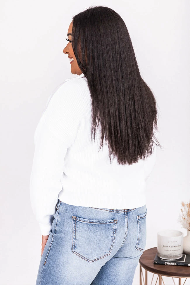 Hot Sale ๐ Pink Lily In The Daylight Ivory Quarter Zip Sweater FINAL SALE ๐ - Image 19