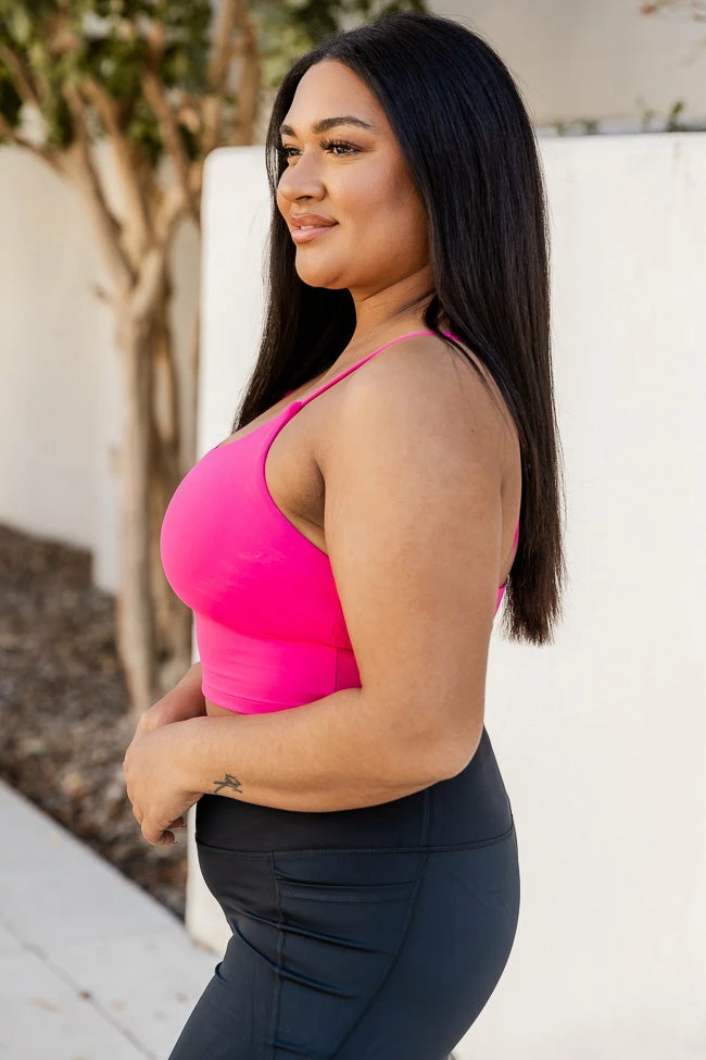 Buy π Pink Lily Let's Seize The Day Hot Pink Bra Top π - Image 8