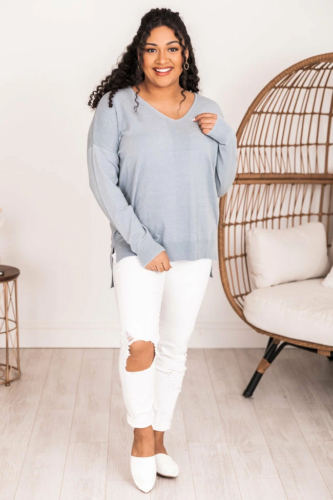 Flash Sale ๐คฉ Pink Lily Need You By My Side Blue Sweater FINAL SALE ๐ - Image 9