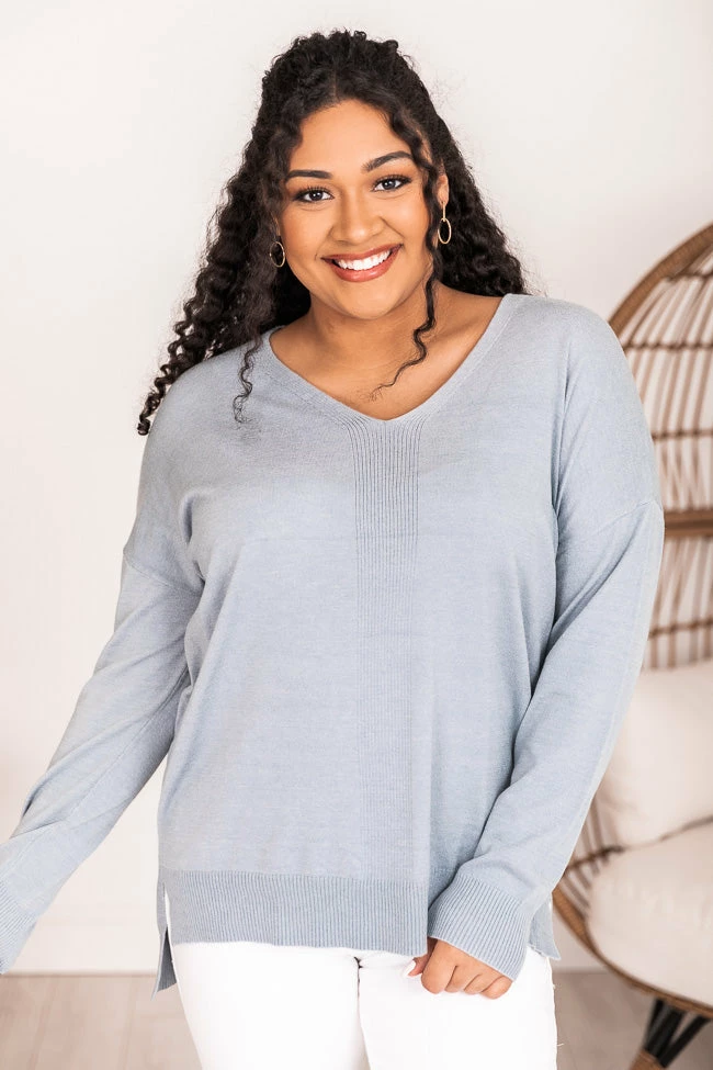 Flash Sale ๐คฉ Pink Lily Need You By My Side Blue Sweater FINAL SALE ๐ - Image 8