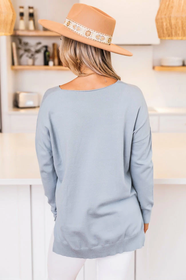 Flash Sale ๐คฉ Pink Lily Need You By My Side Blue Sweater FINAL SALE ๐ - Image 7