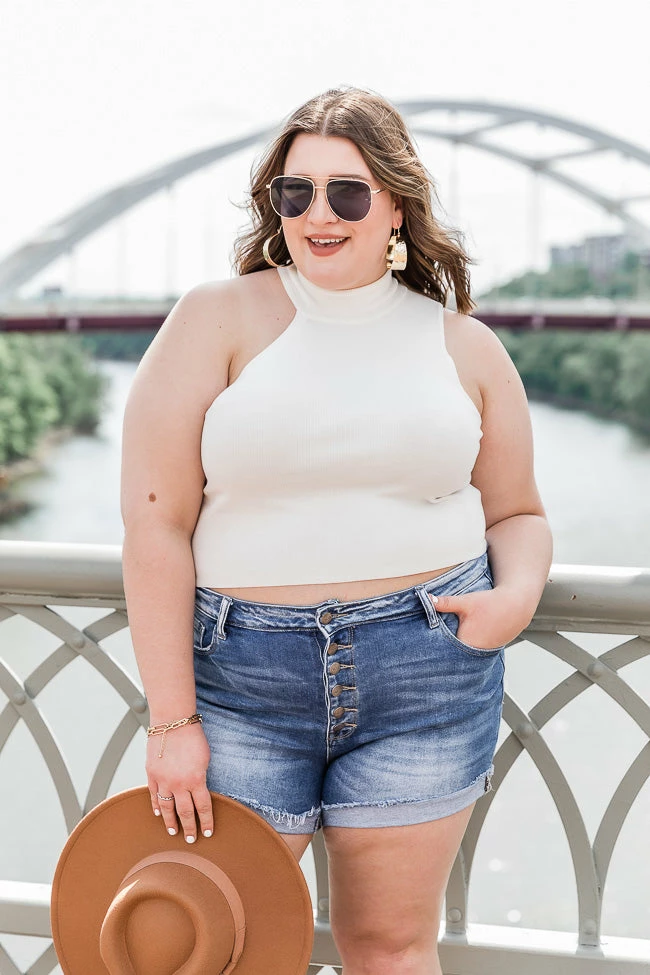 Promo ✔️ Pink Lily Worthwhile Time Ivory Cutout Turtleneck Sweater Tank FINAL SALE ⌛ - Image 15