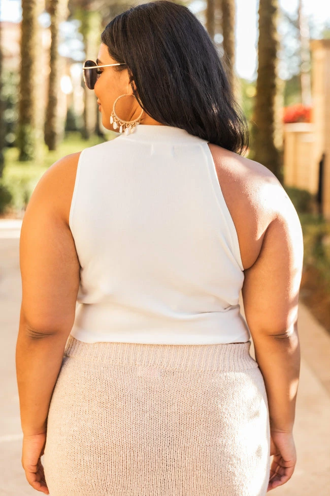 Promo ✔️ Pink Lily Worthwhile Time Ivory Cutout Turtleneck Sweater Tank FINAL SALE ⌛ - Image 12