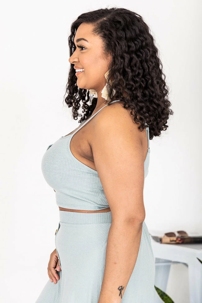 Discount 👏 Pink Lily All In For Love Sage Ribbed Button Tank FINAL SALE ✨ - Image 11