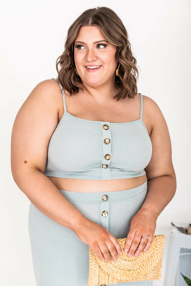 Discount 👏 Pink Lily All In For Love Sage Ribbed Button Tank FINAL SALE ✨ - Image 12