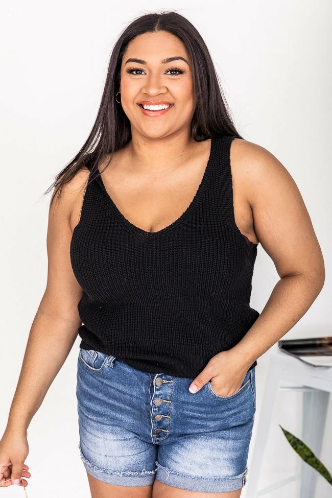 Brand new ๐ Pink Lily All Year Round Black Sweater Tank FINAL SALE โ - Image 7