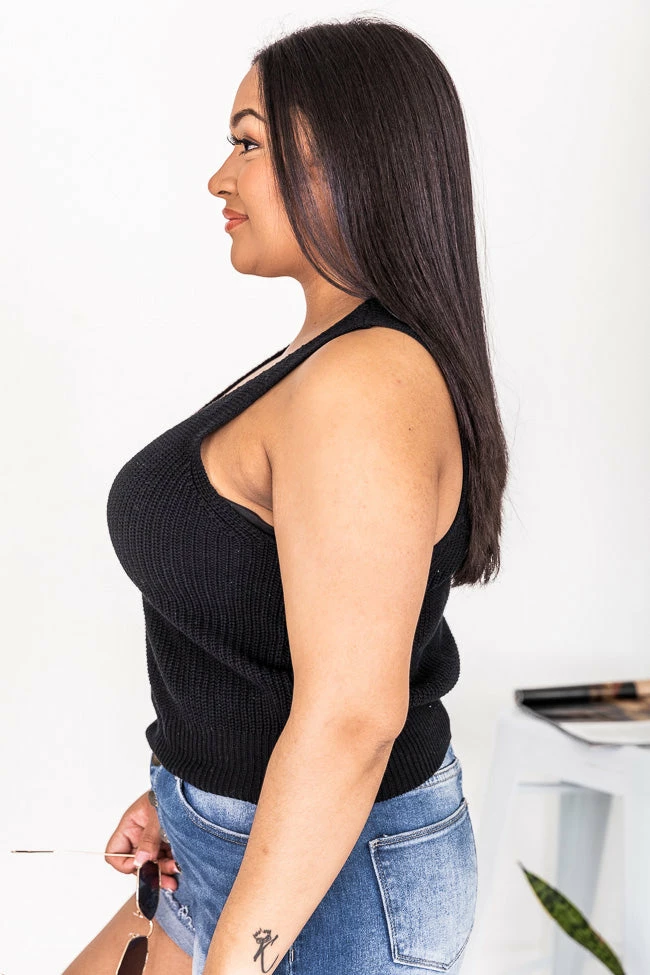 Brand new ๐ Pink Lily All Year Round Black Sweater Tank FINAL SALE โ - Image 8