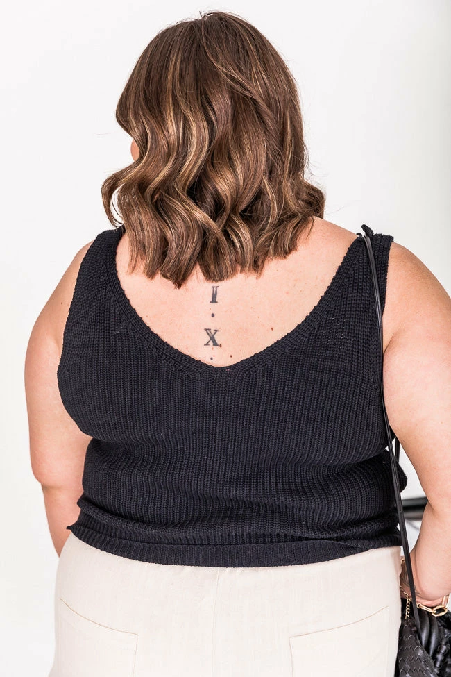 Brand new ๐ Pink Lily All Year Round Black Sweater Tank FINAL SALE โ - Image 13