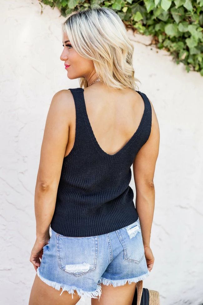 Brand new ๐ Pink Lily All Year Round Black Sweater Tank FINAL SALE โ - Image 5