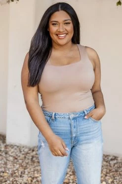 Best reviews of 😉 Pink Lily Everlasting Hope Taupe Bodysuit FINAL SALE 🥰